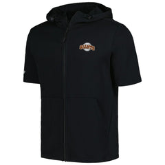 San Francisco Giants Levelwear Recruit Short Sleeve Full-Zip Hoodie - Black Hoodies