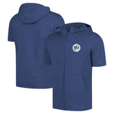 Seattle Mariners Levelwear Recruit Short Sleeve Full-Zip Hoodie - Royal Hoodies