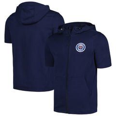 Detroit Tigers Levelwear Recruit Short Sleeve Full-Zip Hoodie - Navy Hoodies