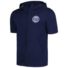 Detroit Tigers Levelwear Recruit Short Sleeve Full-Zip Hoodie - Navy Hoodies