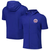 New York Mets Levelwear Recruit Short Sleeve Full-Zip Hoodie - Royal Hoodies