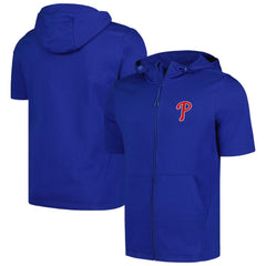 Philadelphia Phillies Levelwear Recruit Short Sleeve Full-Zip Hoodie - Royal Hoodies