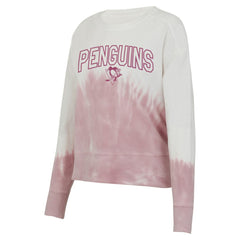 NHL Pittsburgh Penguins Concepts Sport Women's Orchard Tie-Dye Long Sleeve Top - Pink/White