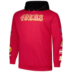 San Francisco 49ers Big & Tall Patched Out Pullover Hoodie Scarlet