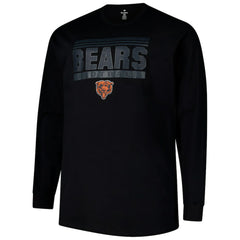 Chicago Bears Profile Big & Tall Pop Long Sleeve T-Shirt Black