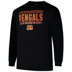 Cincinnati Bengals Profile Big & Tall Pop Long Sleeve T-Shirt Black