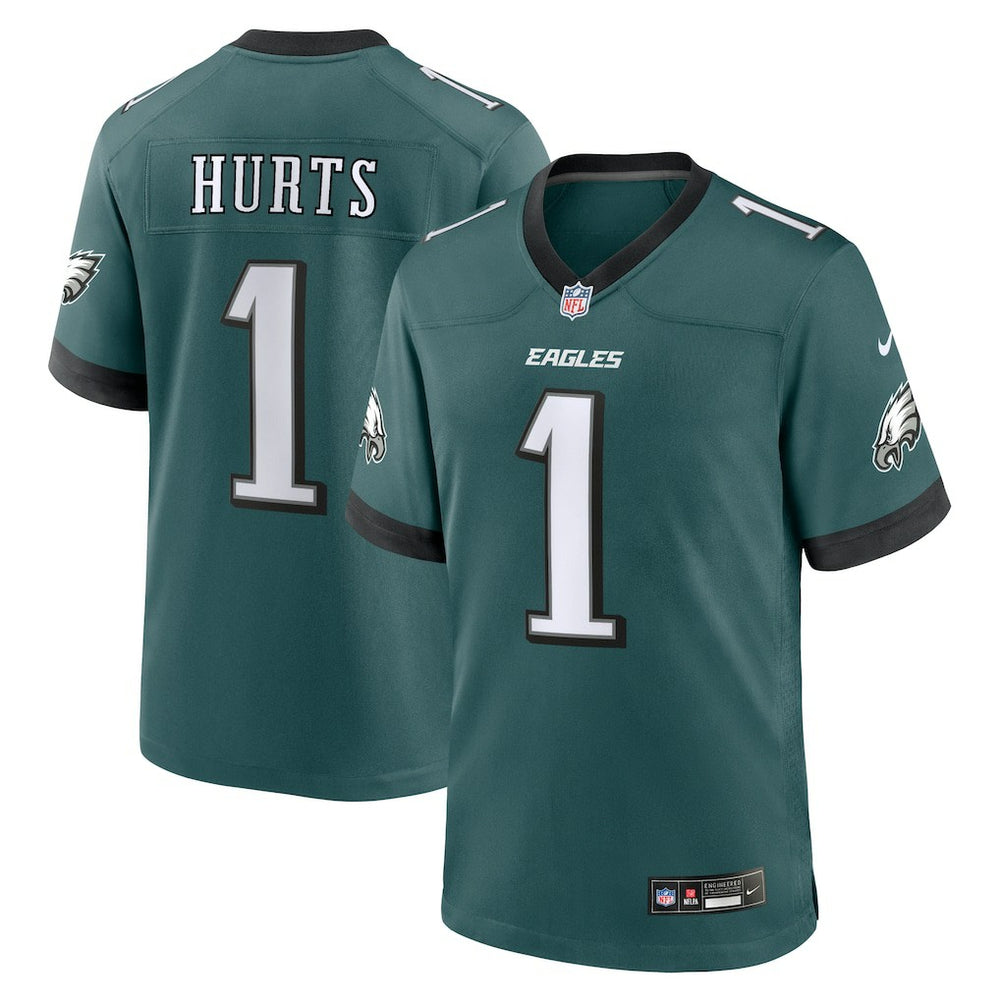 NFL Jalen Hurts Philadelphia Eagles Team Game Jersey - Midnight Green