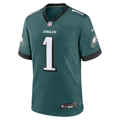 NFL Jalen Hurts Philadelphia Eagles Team Game Jersey - Midnight Green