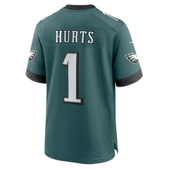 NFL Jalen Hurts Philadelphia Eagles Team Game Jersey - Midnight Green