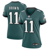 A.J. Brown Philadelphia Eagles Women's Team Game Jersey Midnight Green