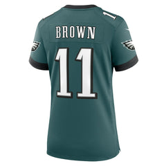 A.J. Brown Philadelphia Eagles Women's Team Game Jersey Midnight Green