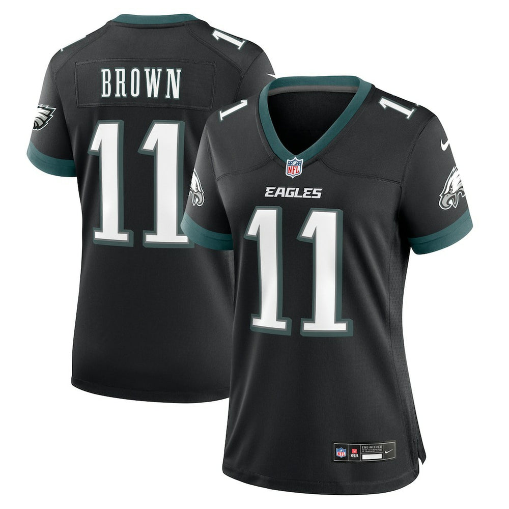 NFL A.J. Brown Philadelphia Eagles Women's Alternate Game Jersey - Black