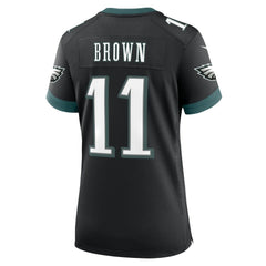 NFL A.J. Brown Philadelphia Eagles Women's Alternate Game Jersey - Black