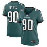 Jordan Davis Philadelphia Eagles Women's Team Game Jersey Midnight Green