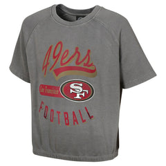 San Francisco 49ers Women's Mineral Wash Short Sleeve Top Gray