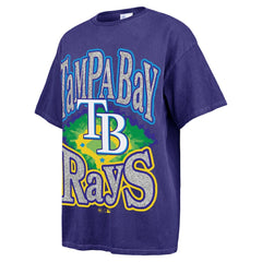 Tampa Bay Rays '47 Women's Flashing Lights Boyfriend T-Shirt - Navy T-shirts