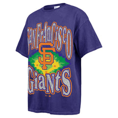 San Francisco Giants '47 Women's Flashing Lights Boyfriend T-Shirt - Navy T-shirts