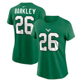 Saquon Barkley Philadelphia Eagles Women's Player Name & Number T-Shirt Kelly Green