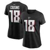 Kirk Cousins Atlanta Falcons Women's Player Name & Number T-Shirt Black