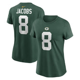 Josh Jacobs Green Bay Packers Women's Player Name & Number T-Shirt Green