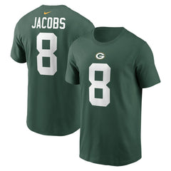 Josh Jacobs Green Bay Packers Player Name & Number T-Shirt Green