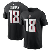 Kirk Cousins Atlanta Falcons Player Name & Number T-Shirt Black