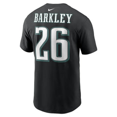 Saquon Barkley Philadelphia Eagles Player Name & Number T-Shirt Black