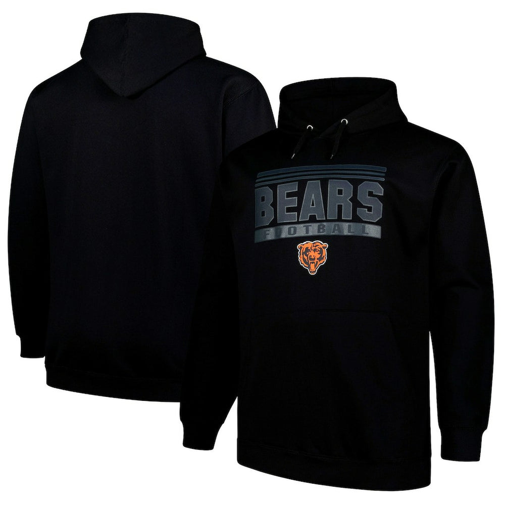 Chicago Bears Big & Tall Pop Pullover Hoodie Black