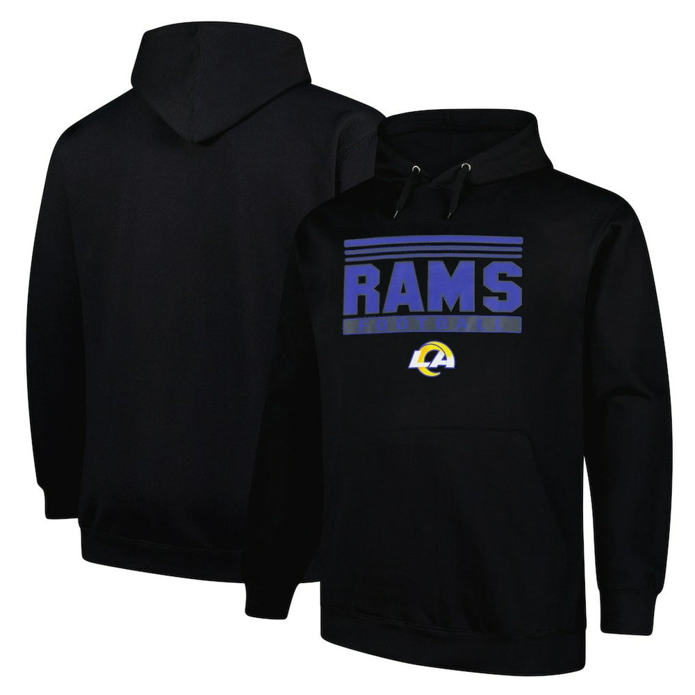 Los Angeles Rams Big & Tall Pop Pullover Hoodie Black