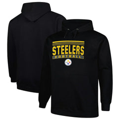Pittsburgh Steelers Big & Tall Pop Pullover Hoodie Black