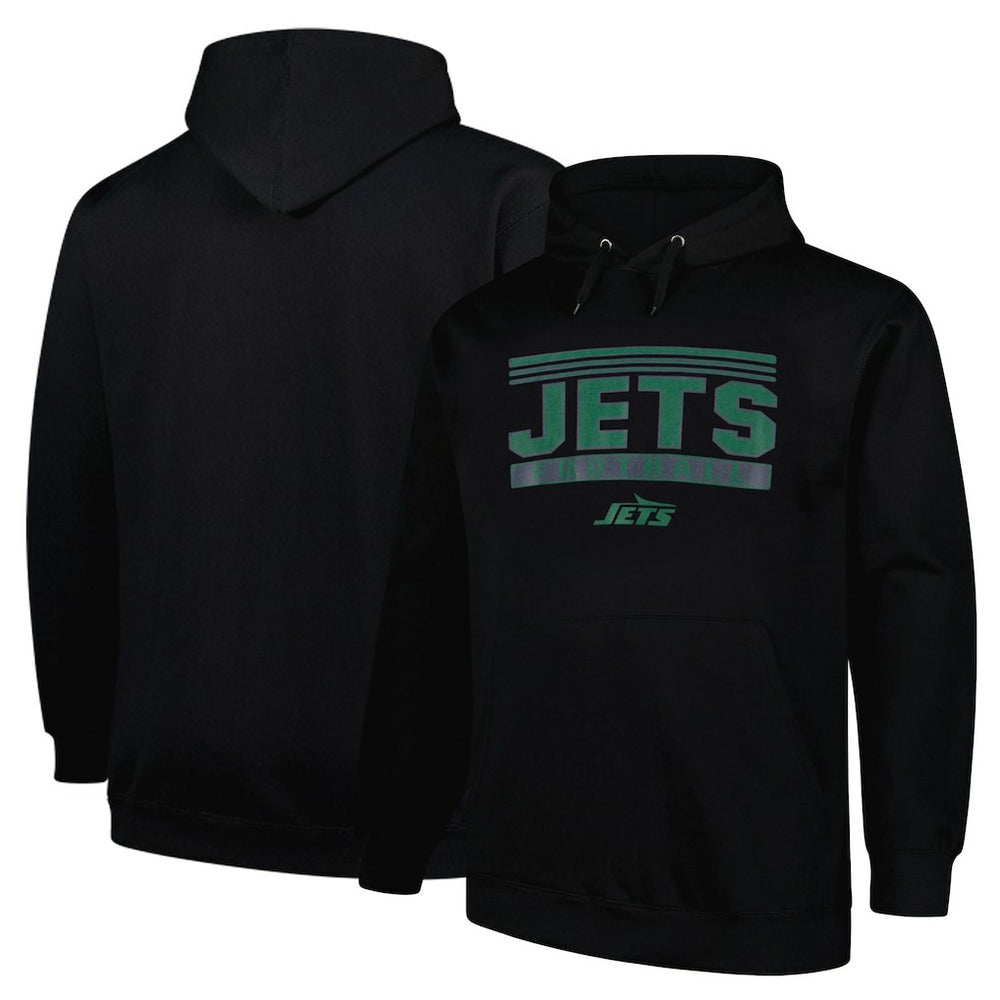New York Jets Big & Tall Pop Pullover Hoodie Black