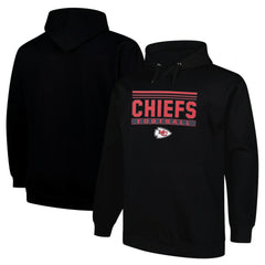 Kansas City Chiefs Big & Tall Pop Pullover Hoodie Black