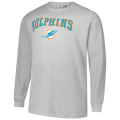 Miami Dolphins Big & Tall Thermal Long Sleeve T-Shirt Heather Gray