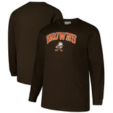 Cleveland Browns Big & Tall Throwback Thermal Long Sleeve T-Shirt Brown