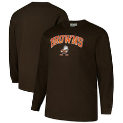 Cleveland Browns Big & Tall Throwback Thermal Long Sleeve T-Shirt Brown