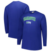 Seattle Seahawks Big & Tall Throwback Thermal Long Sleeve T-Shirt Royal