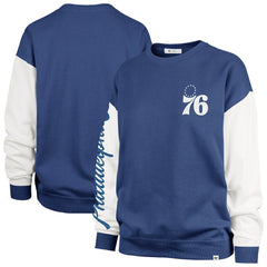 Philadelphia 76ers '47 Women's Plus Size Oversized Rise Andie Pullover Sweatshirt Royal