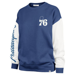 Philadelphia 76ers '47 Women's Plus Size Oversized Rise Andie Pullover Sweatshirt Royal