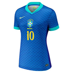 Neymar Jr. Brazil National Team Women's 2024 Away Stadium Replica Player Jersey – Blue