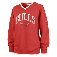 Chicago Bulls '47 Women's Rise Wax Pack Daze '80s Oversize Pullover Sweatshirt Red