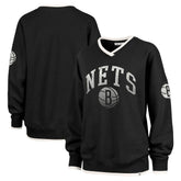 Brooklyn Nets '47 Women's Rise Wax Pack Daze '80s Oversize Pullover Sweatshirt Black