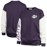 Los Angeles Lakers '47 Women's Rise Andie Pullover Sweatshirt Oversized Pullover Sweatshirt Purple