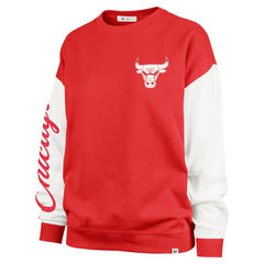 Chicago Bulls '47 Women's Rise Andie Oversized Pullover Sweatshirt Red