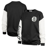 Brooklyn Nets '47 Women's Rise Andie Oversized Pullover Sweatshirt Black