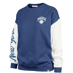 New York Knicks '47 Women's Rise Andie Oversized Pullover Sweatshirt Blue