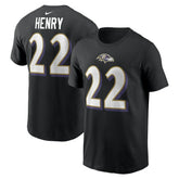 Derrick Henry Baltimore Ravens Player Name & Number T-Shirt Black