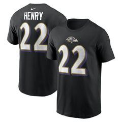 Derrick Henry Baltimore Ravens Player Name & Number T-Shirt Black