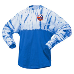 NHL New York Islanders Spirit Jersey Unisex Crystal Half Dye Long Sleeve T-Shirt - Royal