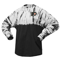 NHL Philadelphia Flyers Spirit Jersey Unisex Crystal Half Dye Long Sleeve T-Shirt - Black