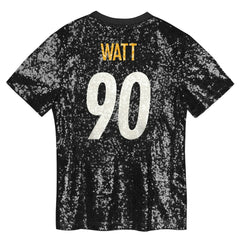 NFL T.J. Watt Pittsburgh Steelers Women's Player Name & Number V-Neck Fashion Jersey - Black cheap
